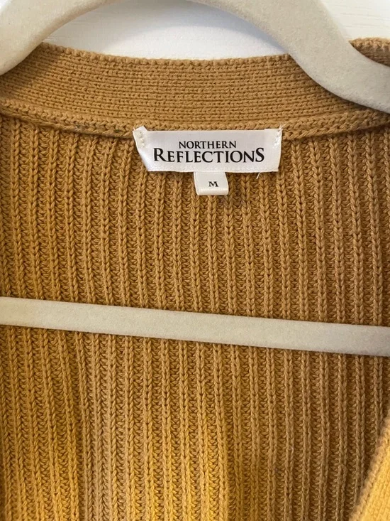 Cotton Ribbed Button-Front Cardigan Sweater - Picture 2 of 4